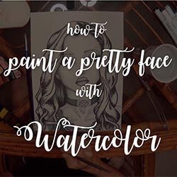 How to color a lineart piece with water color